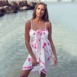 Mykonos Embroidered Tassel Sarong -Maison Close Sales gpdowecoervw03ikppul