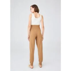 High Waist Cashmere Blend Knitwear Jogger Trousers - Brown -Maison Close Sales gq4u30a2dkozjgogu3tb