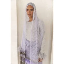 Lavender Handmade Knit Midi Skirt 23 Lavender Handmade Knit Midi Skirt -Maison Close Sales grey cashmere handmade knit scarf 1679af7adb0cae48ab38a5c486feb23b