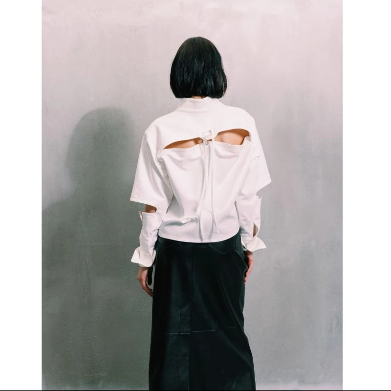 Designer Ecru Cotton Shirt 6 Designer Ecru Cotton Shirt - Image 4