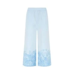 Harlen Wide Leg Trousers In Blue