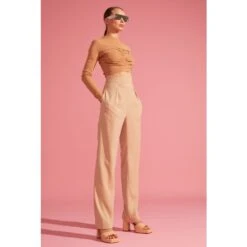 High-Waist Tapered Trousers - Beige -Maison Close Sales high waist tapered trousers d88b4f4860c487a93235af0c1170d83f