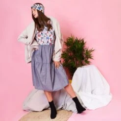 Ami Dress Cotton Chambray With Graffiti Art Print 12 Ami Dress Cotton Chambray With Graffiti Art Print -Maison Close Sales hvbnvqgshts5kkjjdqel