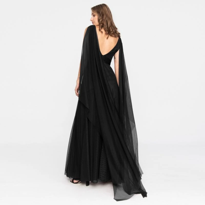 Terracotta Tulle Evening Gown Black 5 Terracotta Tulle Evening Gown Black - Image 3