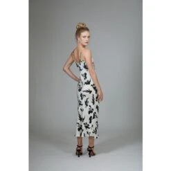 V Silk Slip Dress - Koi Ink & Off White Print -Maison Close Sales icewyahuaprvcjr4sy4t