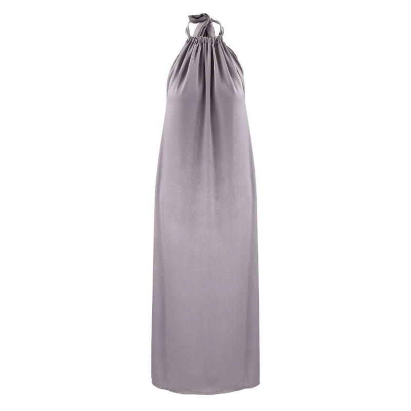 Tallulah Halter Satin Maxi Dress In Silver Grey 3 Tallulah Halter Satin Maxi Dress In Silver Grey