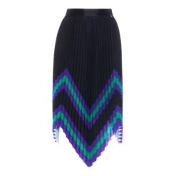 Pleated Midi Skirt Print