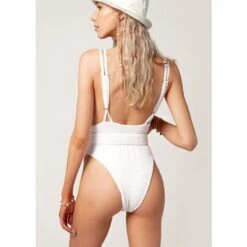 Kythira Low-Back Swimsuit - White -Maison Close Sales itfhg0kvrvu0wsnzfnjx