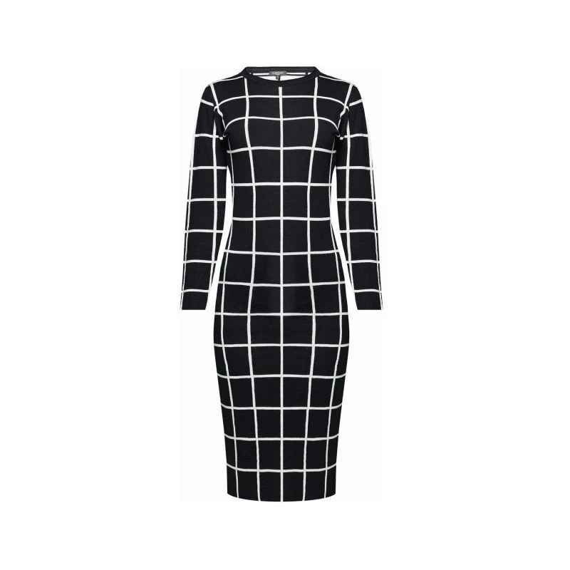 Esther Monochrome Checked Jacquard Dress 3 Esther Monochrome Checked Jacquard Dress