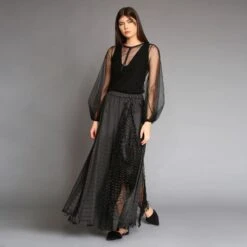 Laser Cut Black Paneled Skirt 11 Laser Cut Black Paneled Skirt -Maison Close Sales ix7dyhus3j9jzrczb3hp