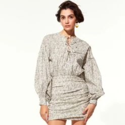 Carlotte Dress In White Printed Poplin 10 Carlotte Dress In White Printed Poplin -Maison Close Sales j5lkyxrcqg1bleitoj1q