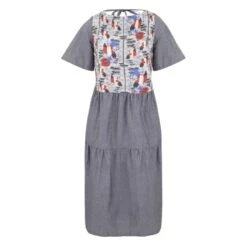 Ami Dress Cotton Chambray With Graffiti Art Print