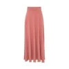 Flowy Crepe Maxi Skirt In Rose Tan