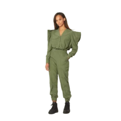 Open Shoulder Button Down, Olive -Maison Close Sales joggers olive 7130c244e61b4cbf3cde3a7a031767c4