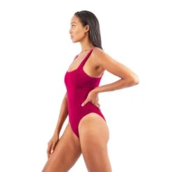 Saint Tropez Ruffled One-Piece Swimsuit In Red Coral -Maison Close Sales jtibvu7zgdjoy6nletib