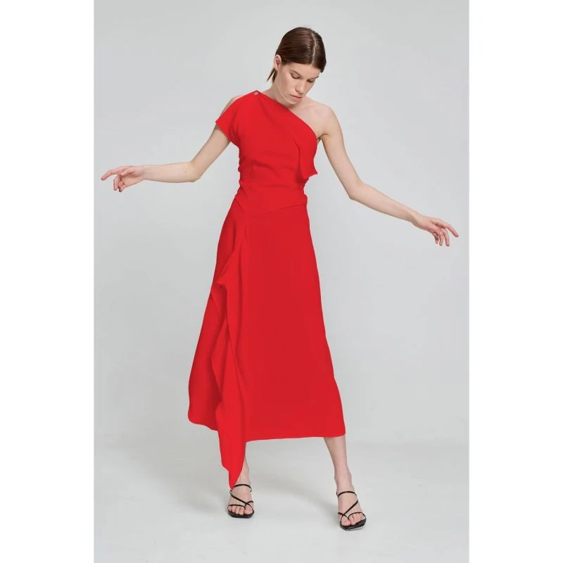 Leila Midi Maxi Dress - Red 6 Leila Midi Maxi Dress - Red - Image 4