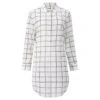 Katherine Organic Cotton Half-Placket Shirt Dress With Side Pockets And Long Sleeves In Black And White Grid Block Print -Maison Close Sales katherine shirt dress in black grid last one 438c23e9b45e7e660e33ad324ae5a6d0