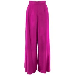 Skyline Wide-Leg Fuchsia Trousers Ecovero