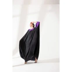 Cupro Dress - Black Purple -Maison Close Sales klpj9nu7grqektjrkdx2