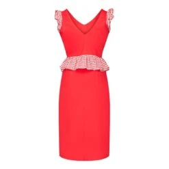 Florence Fluttering Top & A-Line Skirt Matching Set In Red With Gingham Print 18 Florence Fluttering Top & A-Line Skirt Matching Set In Red With Gingham Print -Maison Close Sales ksvbxrx3ehd938rrr0ai