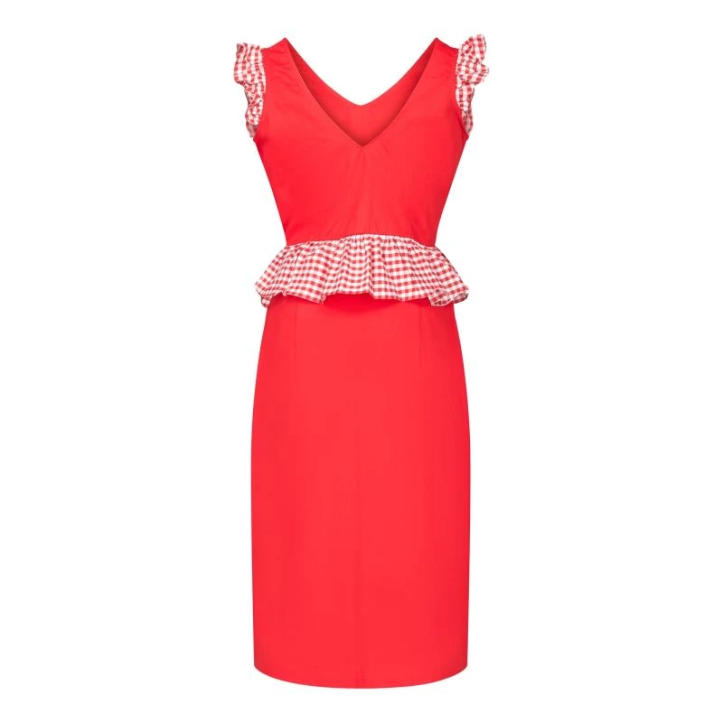 Florence Fluttering Top & A-Line Skirt Matching Set In Red With Gingham Print 10 Florence Fluttering Top & A-Line Skirt Matching Set In Red With Gingham Print - Image 8