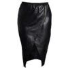 Lexi Leather Wrap Skirt Mid Length