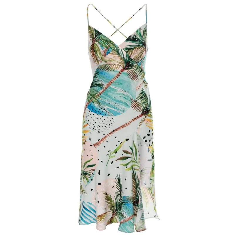 California Satin Midi Printed Dress 3 California Satin Midi Printed Dress