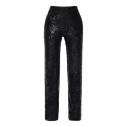 Luca Obsidian Black Sequin Pants