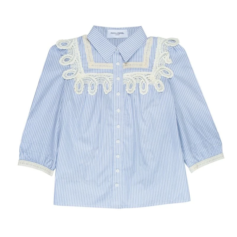 Lace And Striped Blouse 3 Lace And Striped Blouse