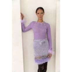 Lavender Handmade Knit Midi Skirt 19 Lavender Handmade Knit Midi Skirt -Maison Close Sales lavender handmade knit midi skirt fd267d25a9f371c88dad6fe7b8c8e81b