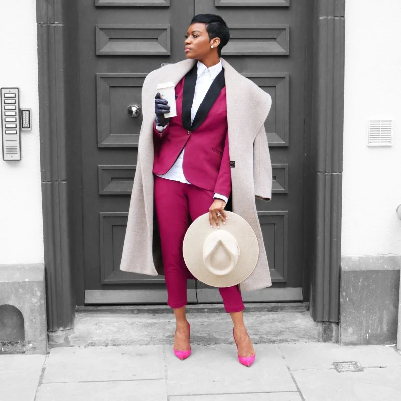 Leggings Suit Pants - Fuchsia - Petite 10 Leggings Suit Pants - Fuchsia - Petite - Image 8