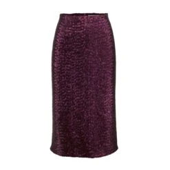 Ametyst Sequined Midi Pencil Skirt In Bordeaux