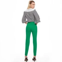 Slim Fit Cotton Green Pants -Maison Close Sales lo4iy4yrkwa1pgwiangt