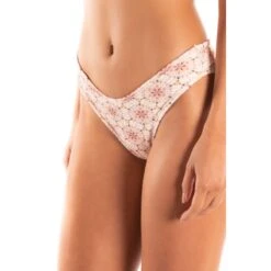 Loreto High Leg Rise Bikini Bottom In A Ribbed Kaleido Print -Maison Close Sales loreto high leg bikini bottom in kaleido print 497ef225330c073f36703e22178109fa