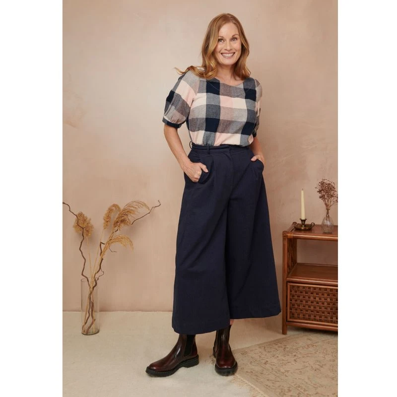 Lori Textured Cord Navy Culotte 8 Lori Textured Cord Navy Culotte - Image 6