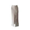 Long Button Wrap Skirt Champagne -Maison Close Sales lwe8jrxftxjbvacxdb41