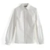Ella White Cotton Shirt With Puffy Sleeves -Maison Close Sales m9sfx3nt7gcodr6wyfky