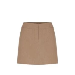 Marde A-Line Mini Skirt In Almond Buff