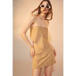 Marde A-Line Mini Skirt In Almond Buff -Maison Close Sales marde a line mini skirt in almond buff 2f3f6fe471f92b1df9d70f5d2370aac9