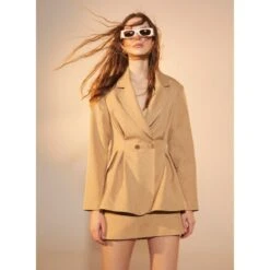 Marde A-Line Mini Skirt In Almond Buff -Maison Close Sales marde a line mini skirt in almond buff 7853bcf7073bc7e80db46251aaa1ecf2