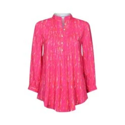 Delphine Top Pink Shard Print