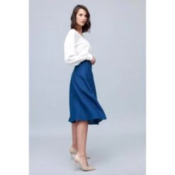 Midnight Blue Midi Skirt 10 Midnight Blue Midi Skirt -Maison Close Sales midnight blue midi skirt 5573b66b0bb5b5952861192a5a49b976