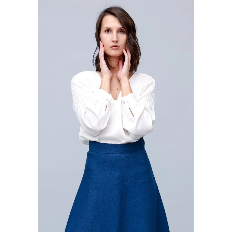 Midnight Blue Midi Skirt 7 Midnight Blue Midi Skirt - Image 5