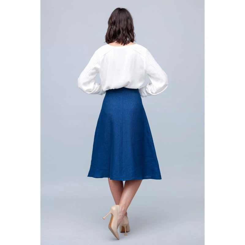 Midnight Blue Midi Skirt 5 Midnight Blue Midi Skirt - Image 3