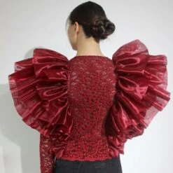 Bordeaux Ruffled Designer Blouse -Maison Close Sales n9cetmm1eaouifyjygkw