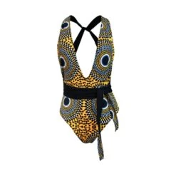 Nailah Reversi One Piece Swimsuit Yellow And Black Water Well