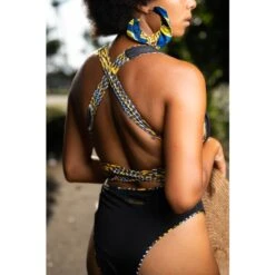 Nailah Reversi One Piece Swimsuit Yellow And Black Water Well -Maison Close Sales nailah reversi one piece yellow black water well c03028db600427022b59bdc23adf1361