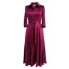 Marsden Dress Plum Leopard Viscose Print
