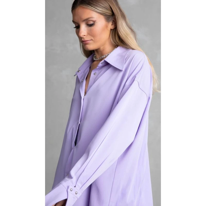 Milan Oversized Shirt - Lilac 7 Milan Oversized Shirt - Lilac - Image 5