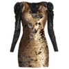 Golden Sequin Party Dress Gala -Maison Close Sales obr6hpuv414rrmbcqums